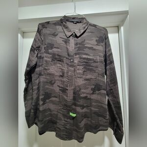 Camouflage Button-Up Shirt